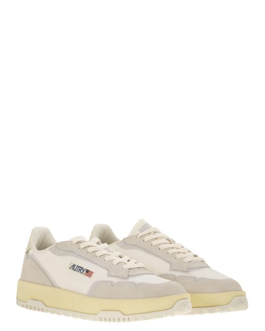Autry Wildpace -stof En Suede Trainers in het Natural voor heren