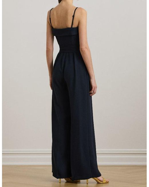 Ralph Lauren Blue Jumpsuit in Satin und Krepp