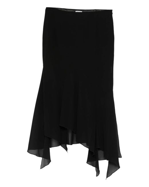 AVAVAV Black Ong Draped Skirt