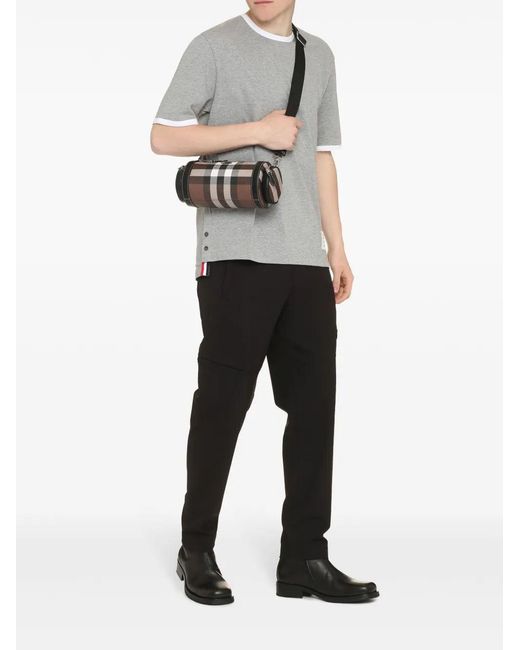 Thom Browne Gray Ringer T-Shirt for men