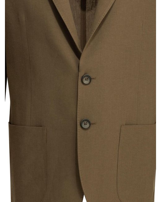 Herno Green Leinenblazer