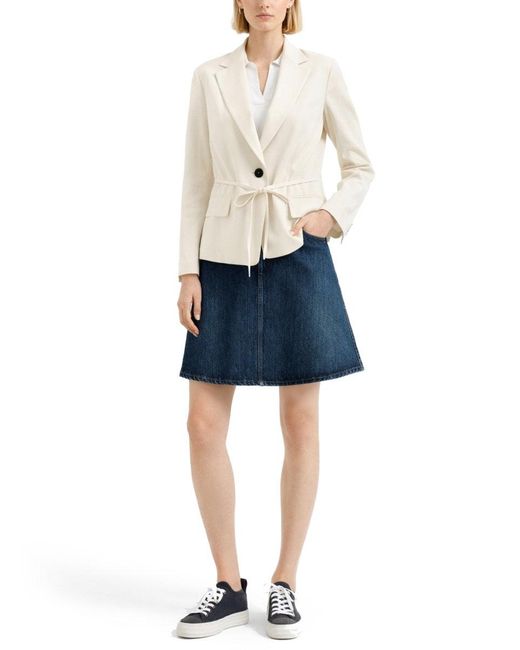 Brunello Cucinelli White Belted Jacket
