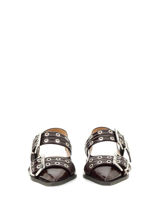 Ganni Brown Ballerinas