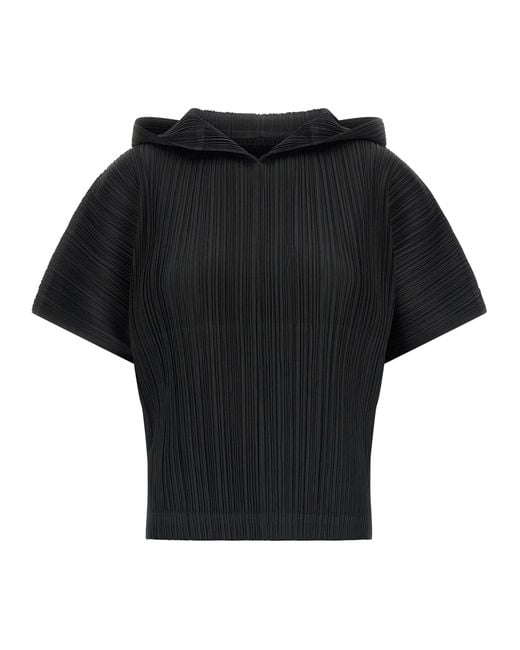 Piatti Per Favore Issey Miyake 'Colori Mensili: Agosto' Top di Pleats Please Issey Miyake in Black