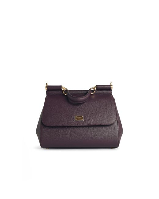 Dolce & Gabbana Purple Large 'Sicily' Handbag