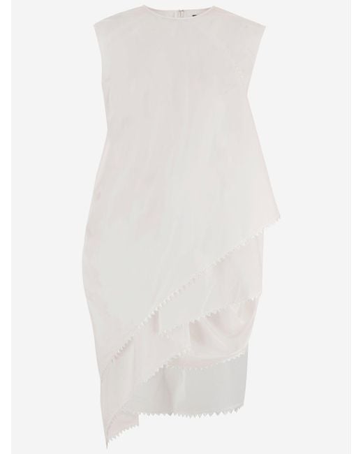 Jacquemus White Layered Cotton Dress