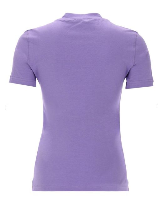 Versace Jeans Couture Purple T Shirt Con Logo