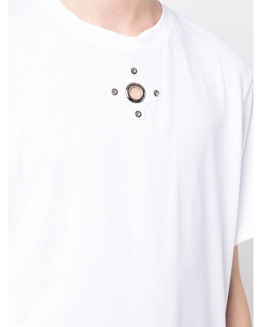 Craig Green White Eyelet-Detail Short-Sleeve T-Shirt for men