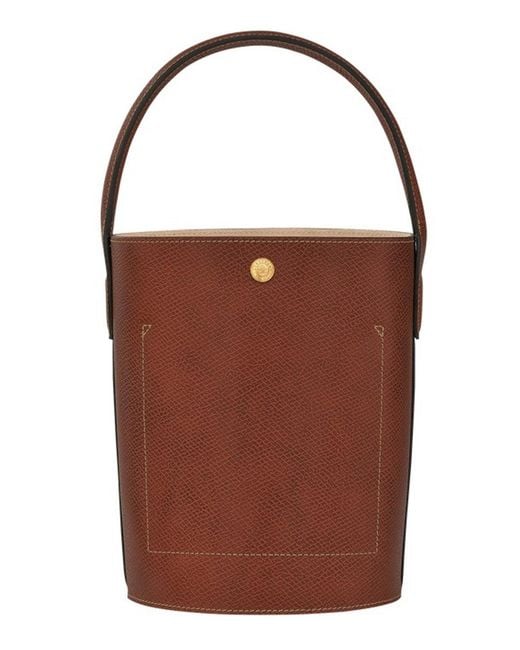 Longchamp Brown Cuir De Russie Bucket Bag