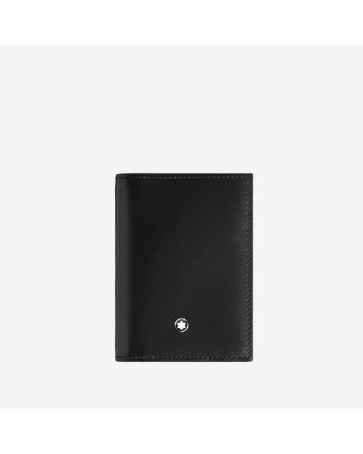 Montblanc Black Card Holder Meisterstück Leather for men