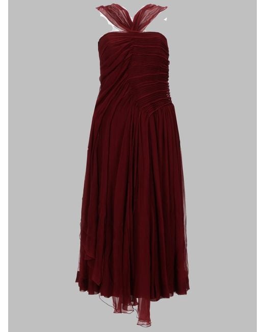 N°21 Red Chic Mini Halter Strap Chiffon Dress