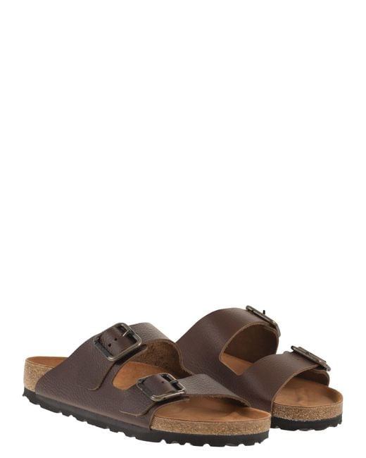 Birkenstock Brown Arizona Wb Vintage – Natural Leather Sandal for men