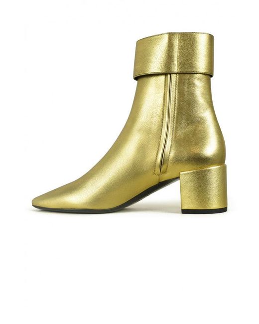Saint Laurent Green Joplin 50 Ankle Boots