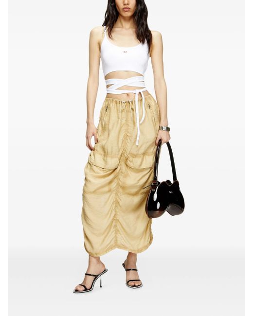 DIESEL White T-Leya-Tail Top