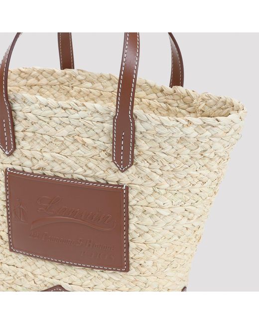 Lanvin Brown Catch Band Mini Basket Handbag