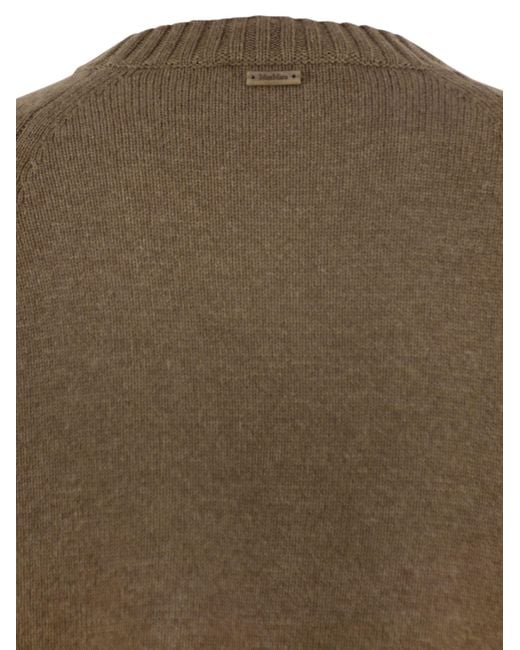 Max Mara Brown Ampex Wool And Cashmere Over Sweater