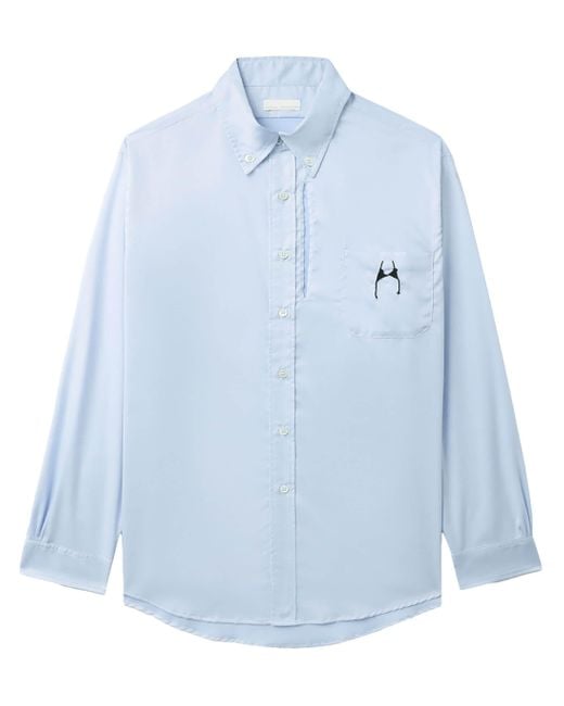 Random Identities Blue Long Sleeve Shirt With Bra Logo Ran03B001 for men