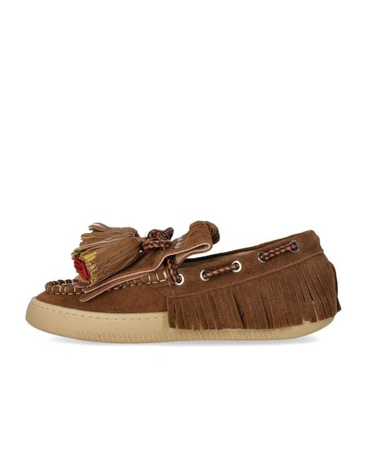Elena Iachi Brown Loafer With Tassels