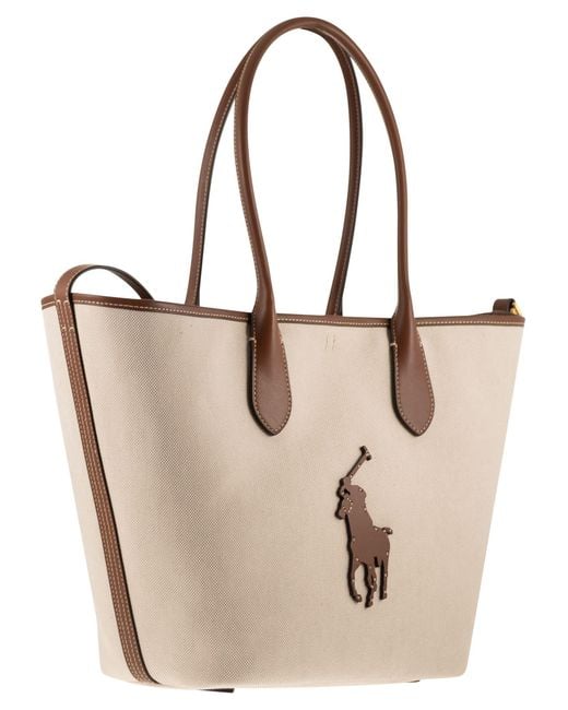 Polo Ralph Lauren White Medium Bellport Tote Bag