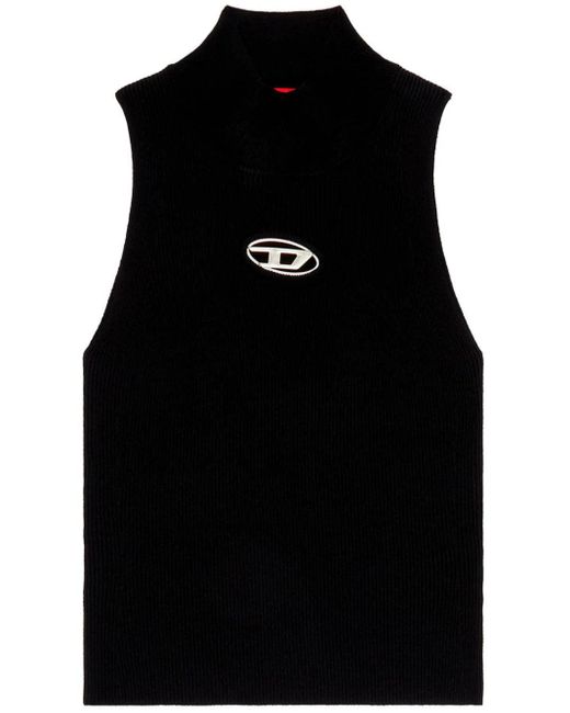 DIESEL Black M Onervax Top Logo Tank Top for men