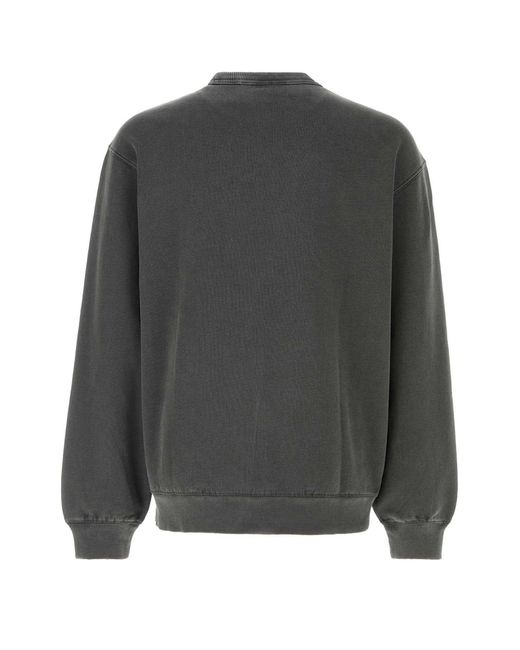 Carhartt Gray Crewneck Logo Sweatshirt for men