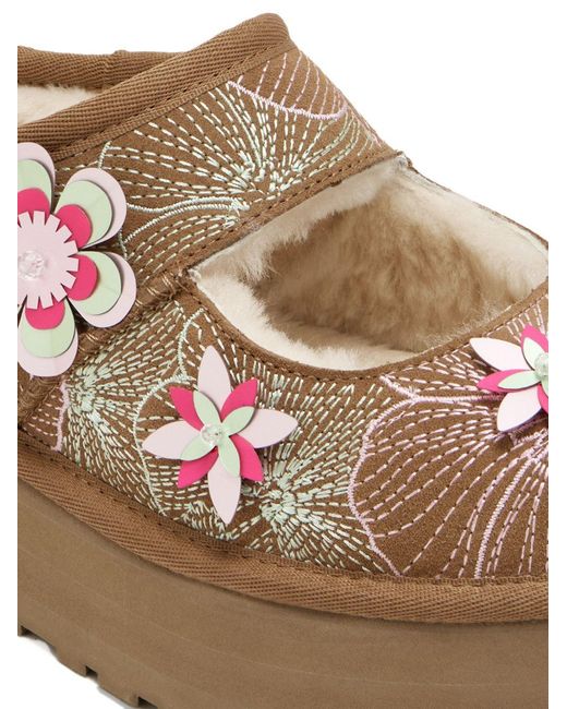 Ugg Bea Sneakers Met Bloem-Applicatie in het Brown