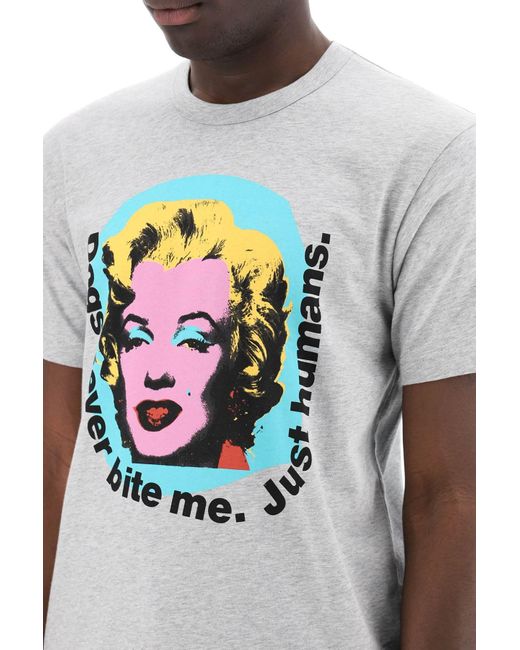 Comme des Garçons Comme Des Garcons -shirt Marilyn Monroe Print T in het Gray voor heren