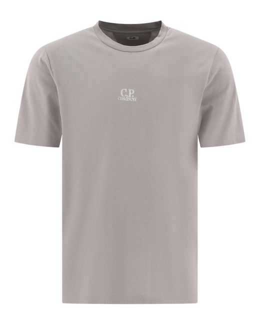 C P Company C.p. Bedrijf "24/1 Drie Kaarten" T -shirt in het Gray voor heren