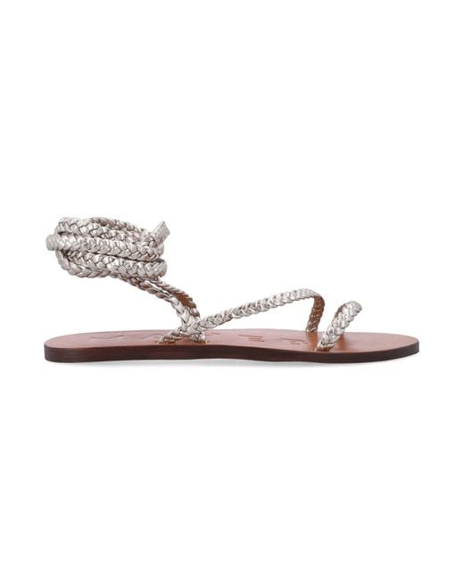 Manebí Metallic Manebì Canyon Woven Leather Sandals
