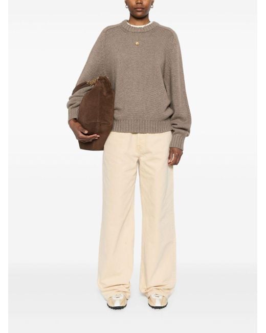 Khaite Mae Cashmere Jumper in het Natural