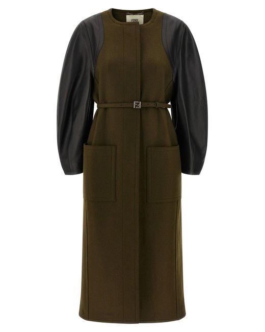 Fendi Green Wool Felt' Coat