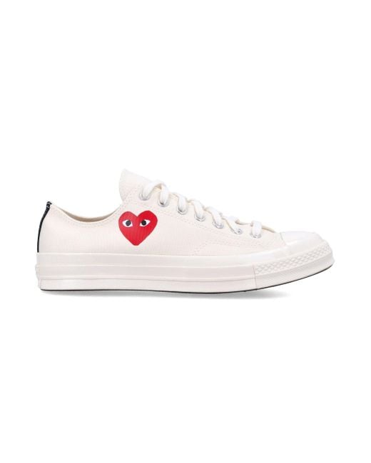 Comme des Garçons Pink Small Heart Low Top
