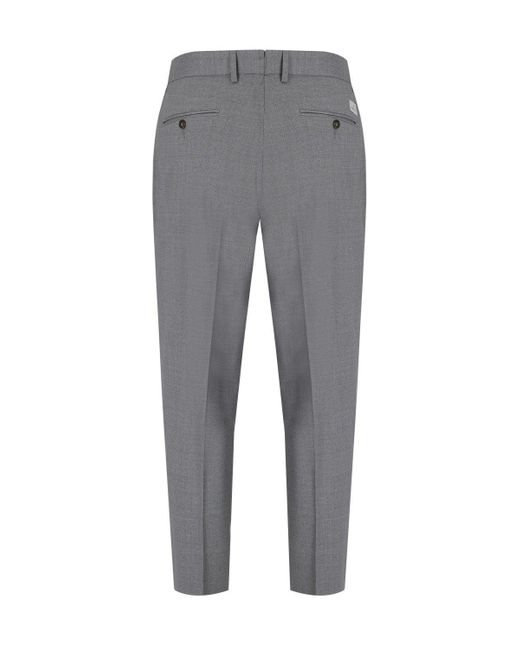 Manuel Ritz Gray Wool Trouser for men