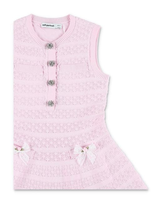 Self-Portrait Pink Charming Mini Dress For Girls