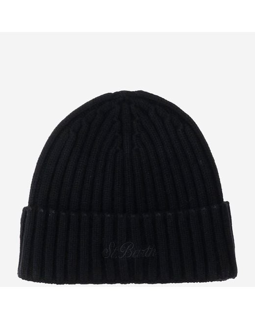 Mc2 Saint Barth Wool Blend Mütze mit Logo in Black für Herren