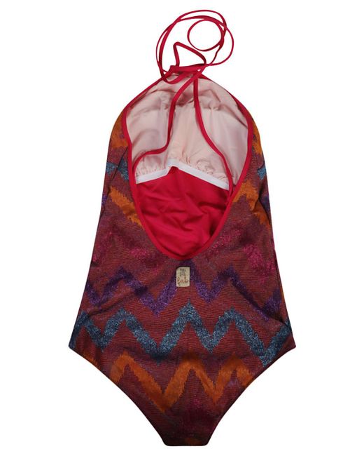 Feel me fab Red Keywest Printed One Piece Swimsuit