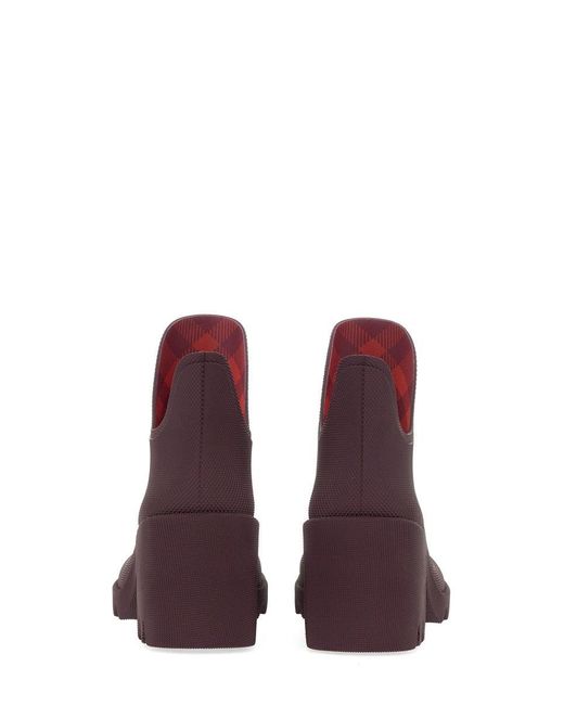 Burberry Purple Stylish Mini Boot