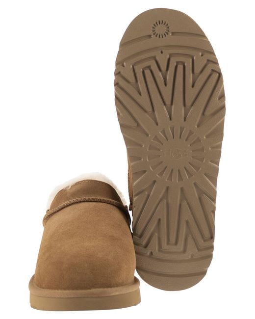 Ugg Brown Classic Micro Low Suede Ankle Boot for men