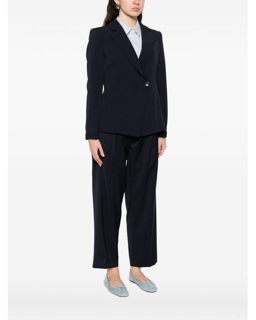 Emporio Armani Blue Double-Breasted Blazer Jacket