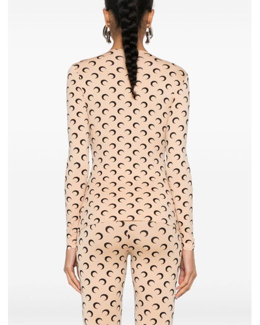 MARINE SERRE Natural Moon Print Top