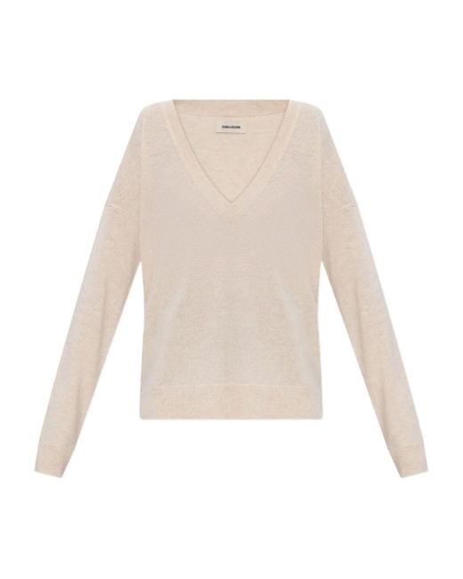 Zadig & Voltaire Trui Met V-Hals in het White