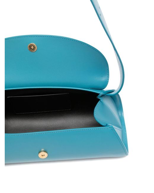 Jil Sander Blue Cannolo Small Leather Bag