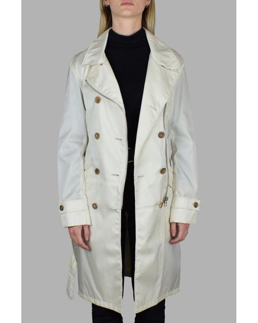 Prada Gray Nylon Belted Coat