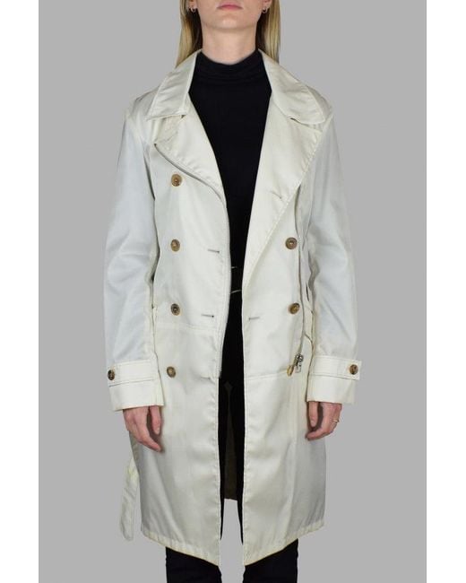 Prada Gray Nylon Belted Coat