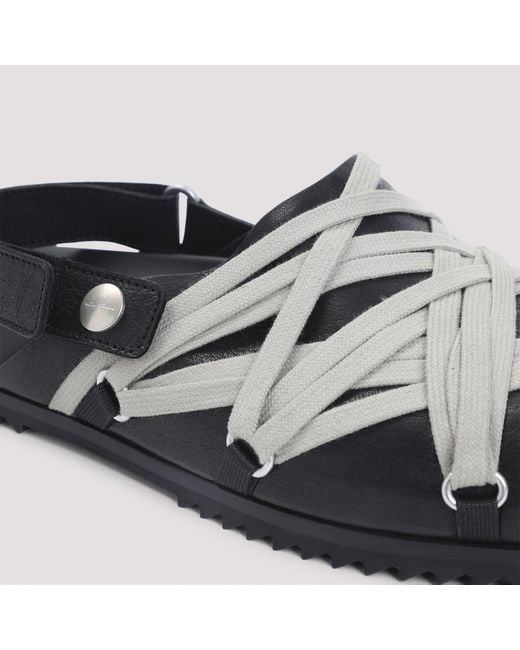 Rick Owens Black Megalace Mule Granola