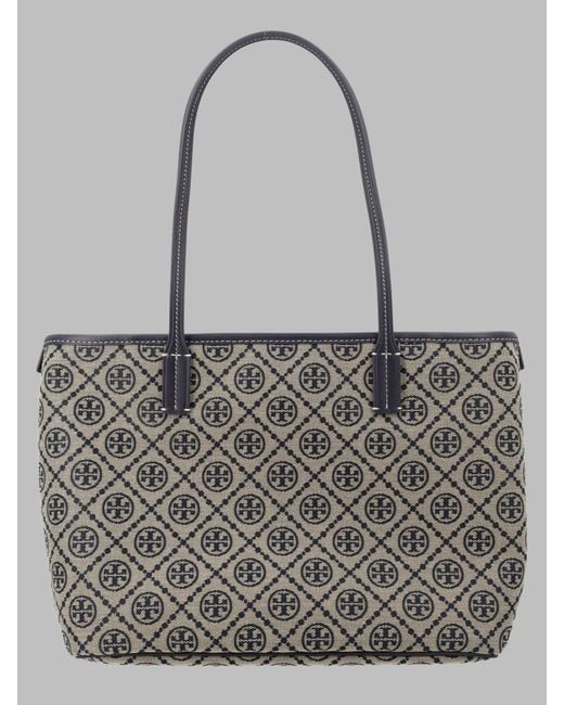 Tory Burch Gray Borsa "T Monogram" Small