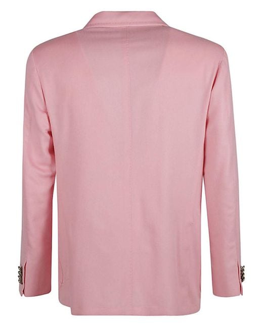 Sartorio Napoli Pink Single Breasted Wool Jacket for men