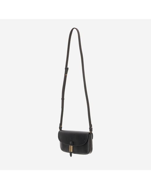 Pinko White Saddle Leather Shoulder Bag