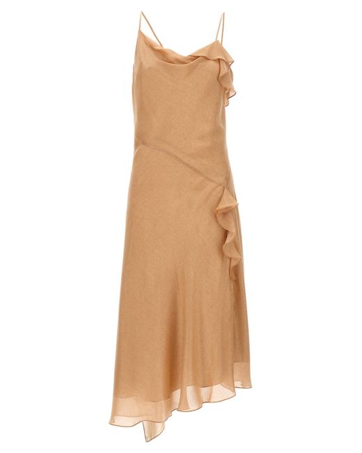 Victoria Beckham Natural Kleid "Bias Cami Slip"