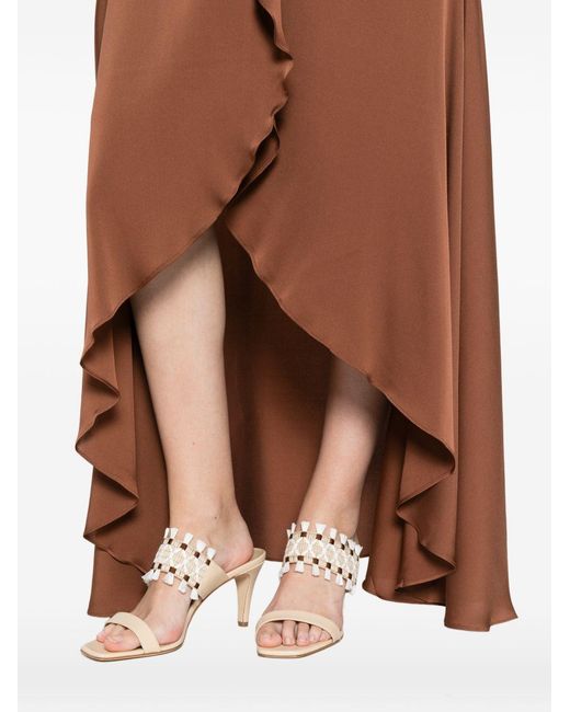 Silk95five Brown Shangri Silk Long Dress